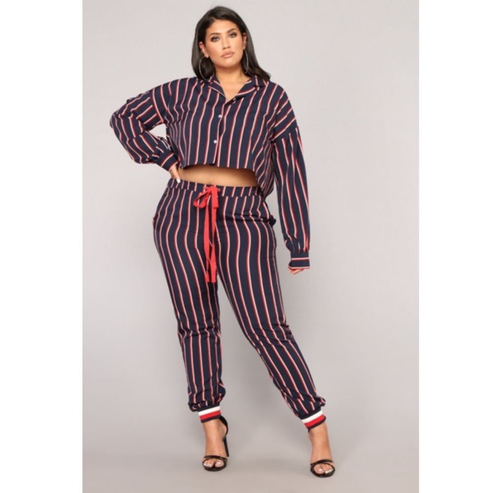 Fashion Nova Don't Stripe Set Sz 3x